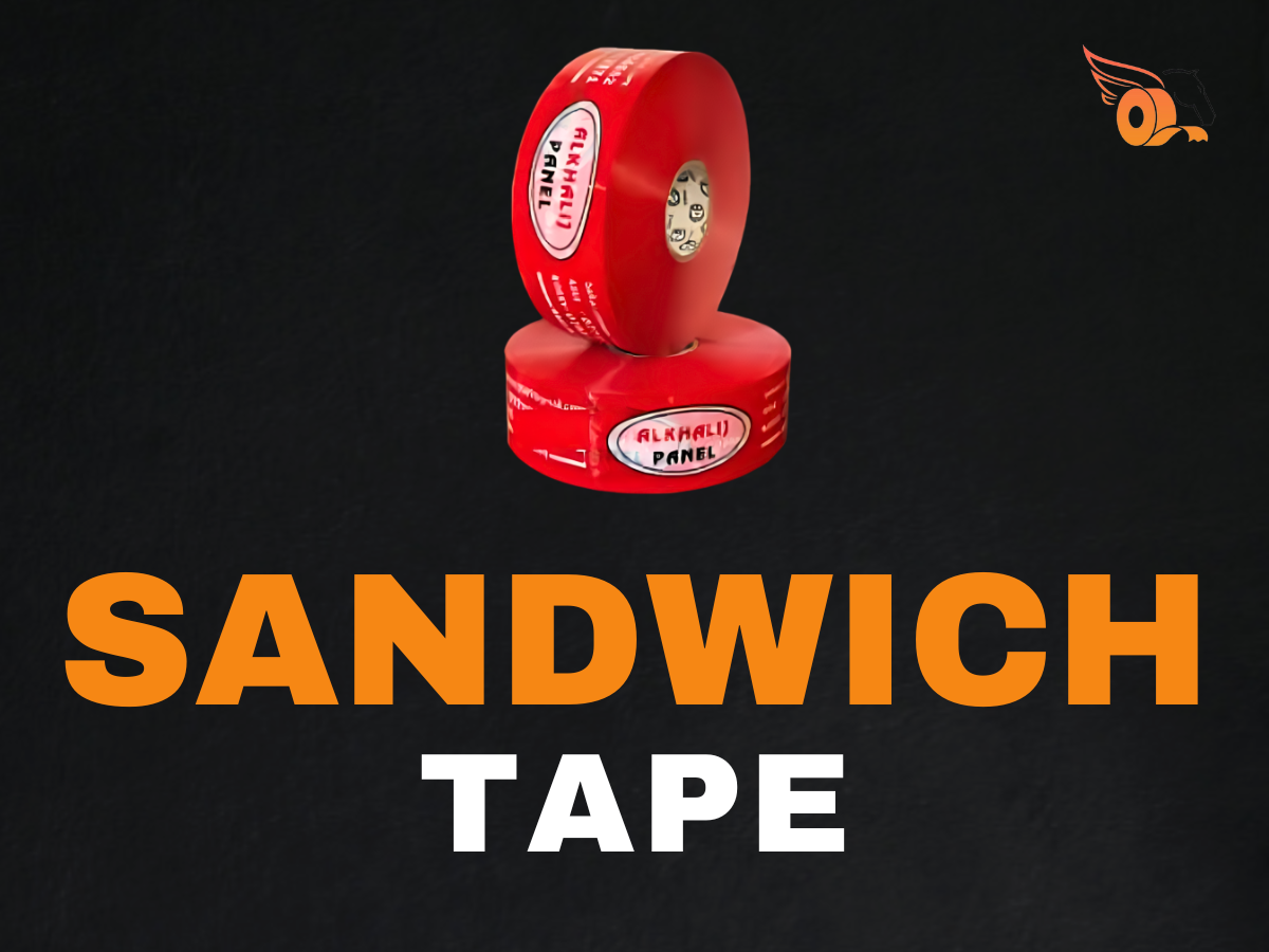 Red Sandwich Printed Tape with triple color Printing